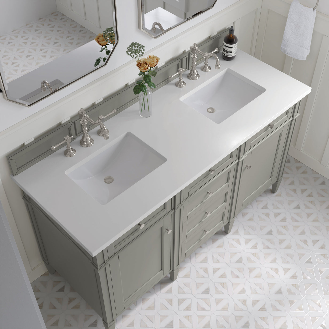 James Martin Brittany 60" Double Bathroom Vanity, Urban Gray by James Martin