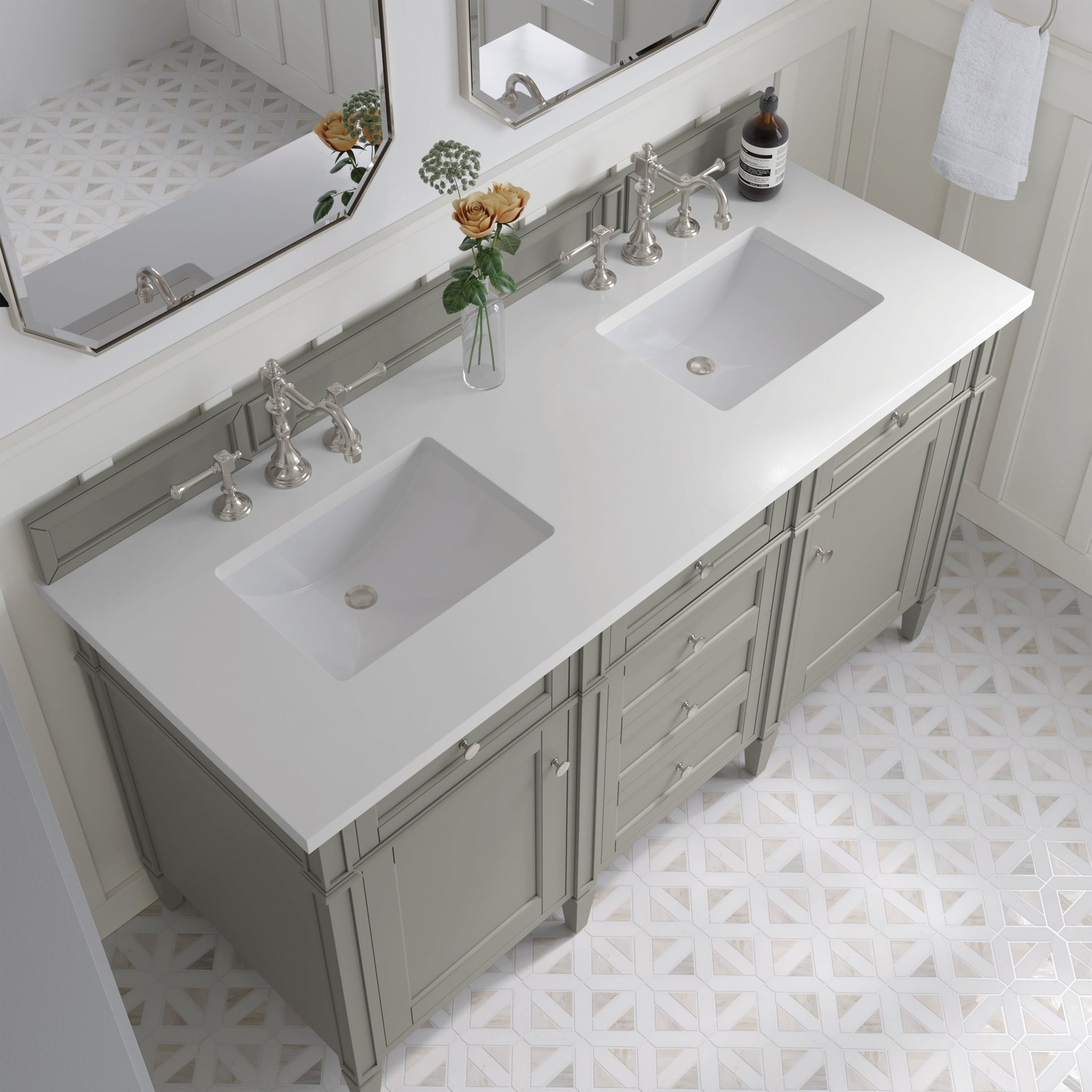 James Martin Brittany 60" Double Bathroom Vanity, Urban Gray by James Martin