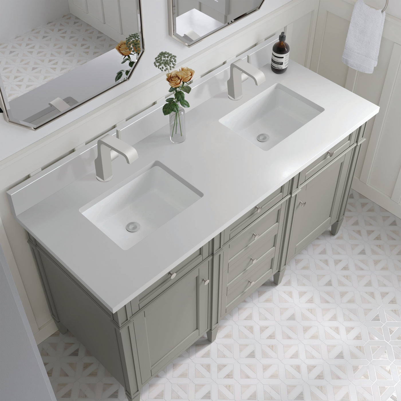 James Martin Brittany 60" Double Bathroom Vanity, Urban Gray by James Martin