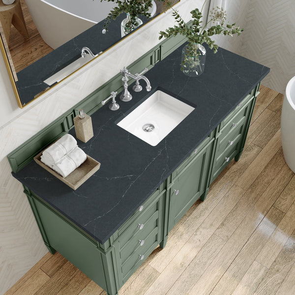 James Martin Brittany 60" Single Bathroom Vanity, Smokey Celadon
