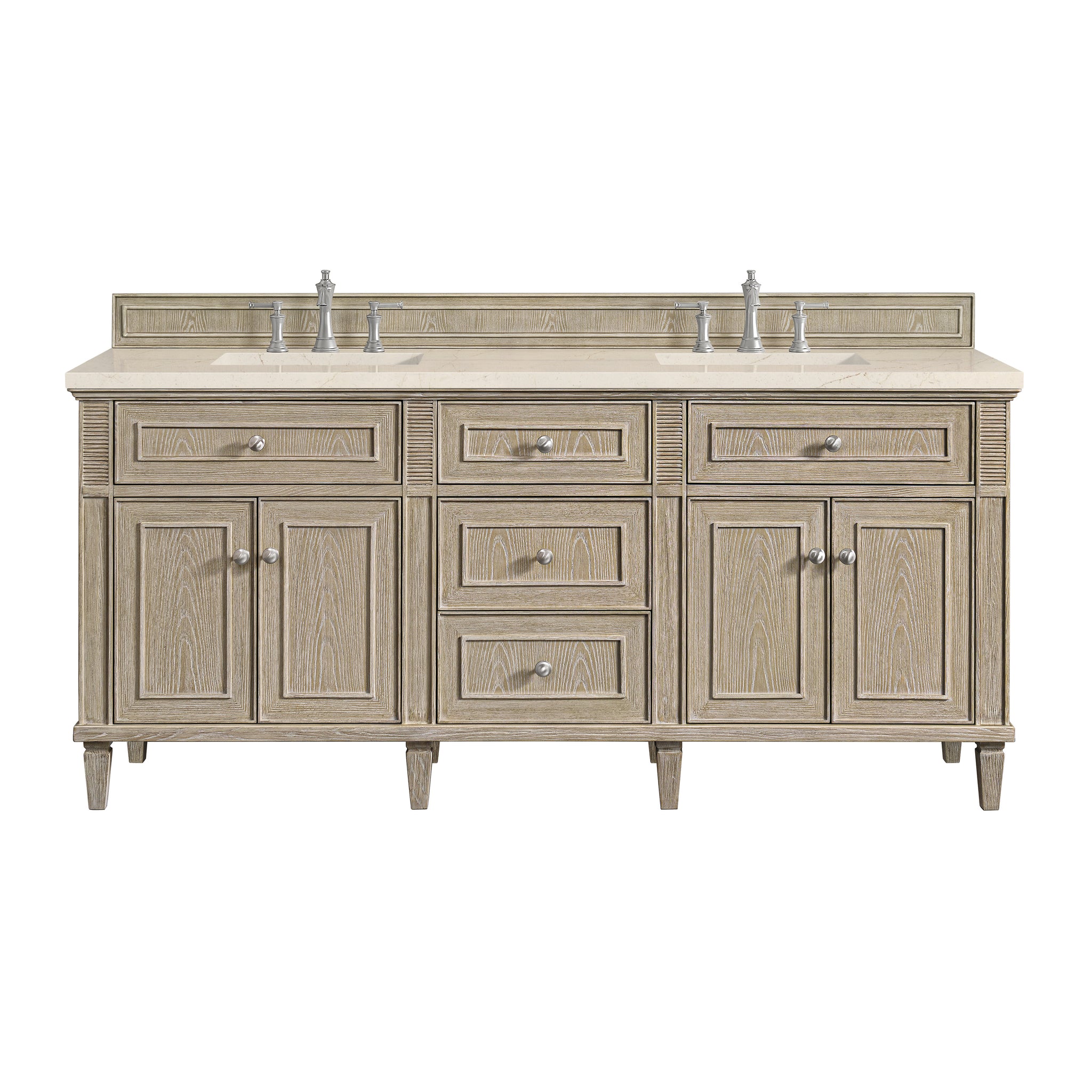 James Martin Lorelai 72" Double Bathroom Vanity, Whitewashed Oak by James Martin