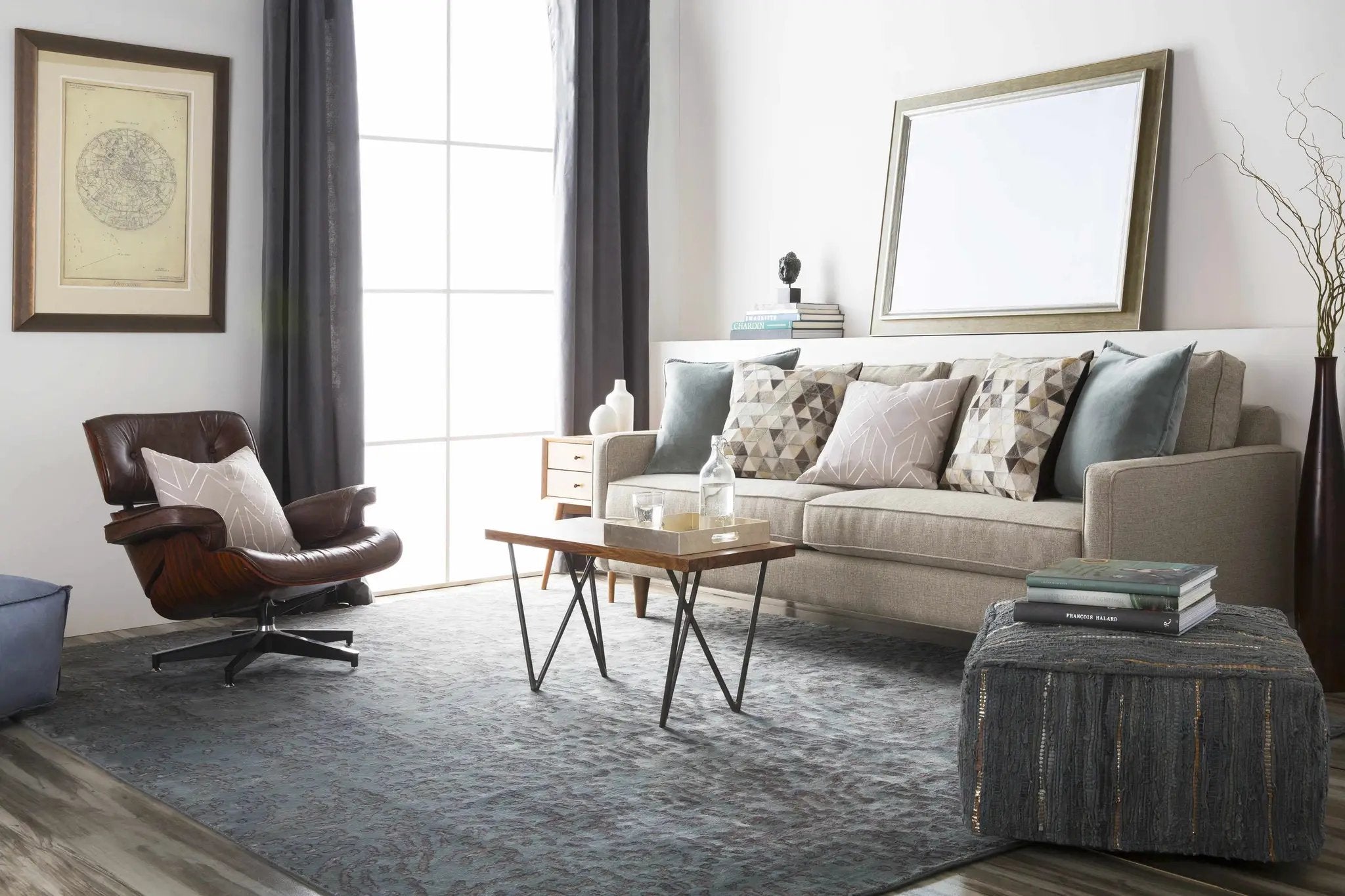 Pensacola 5x8 Charcoal Premium Wool&Viscose Rug - Clearance by Boutique Rugs