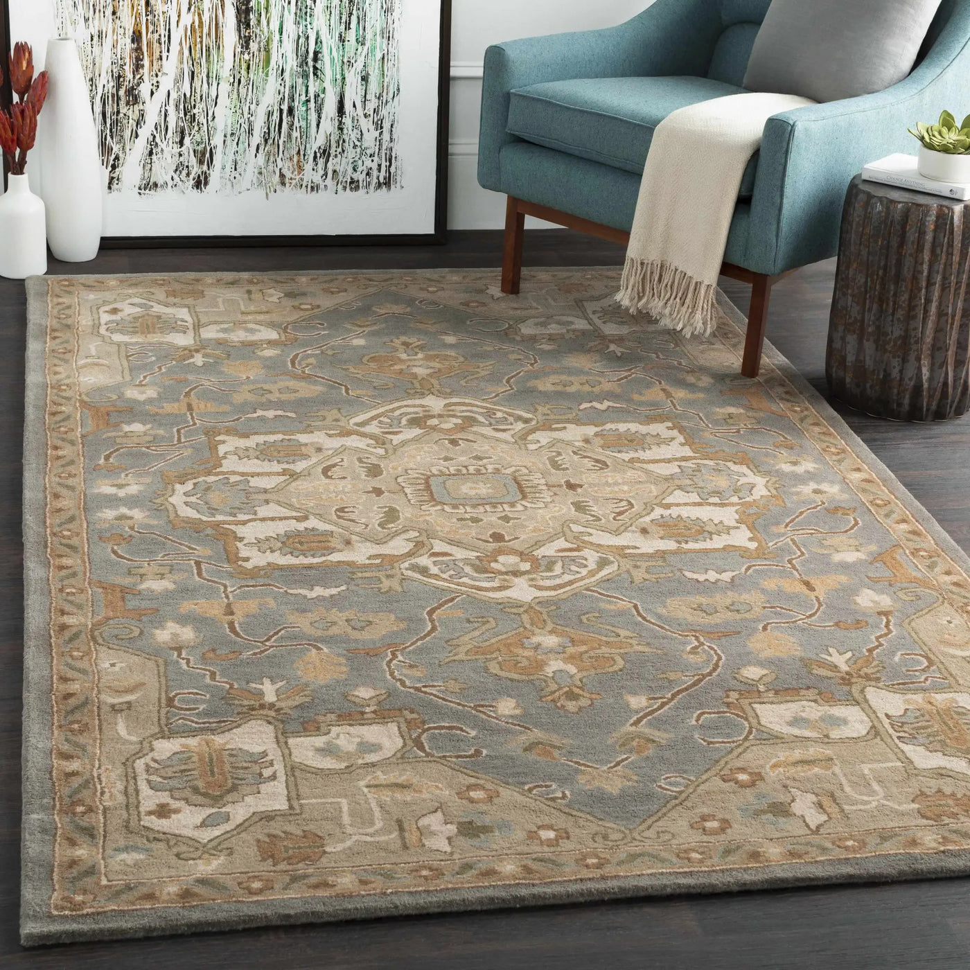 Broomfield Gray 1144 Wool Area Rug by Boutique Rugs