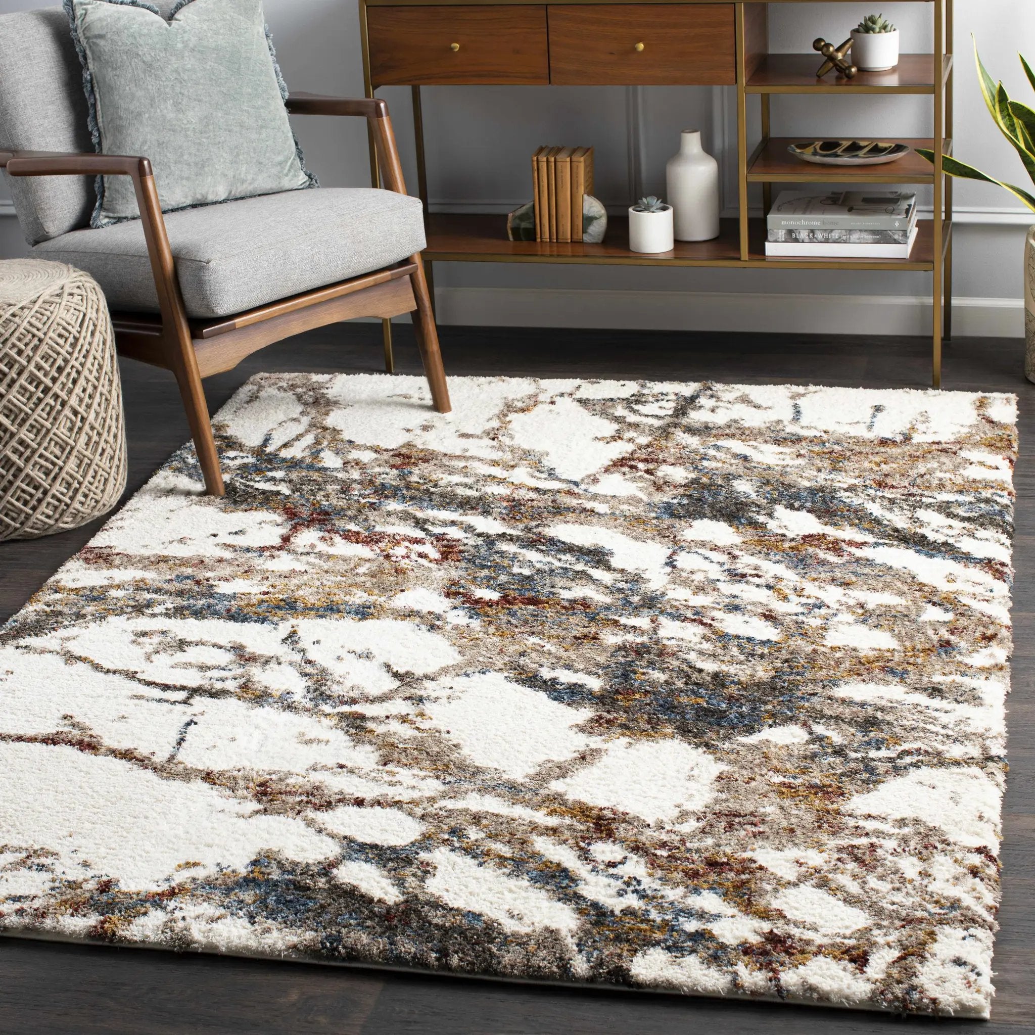 Bremen Beige Marble Plush Carpet by Boutique Rugs