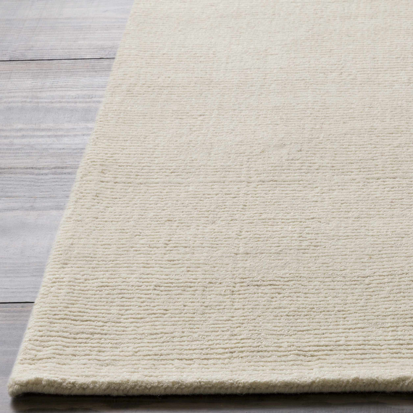 Brockton Solid Light Beige Wool Rug by Boutique Rugs