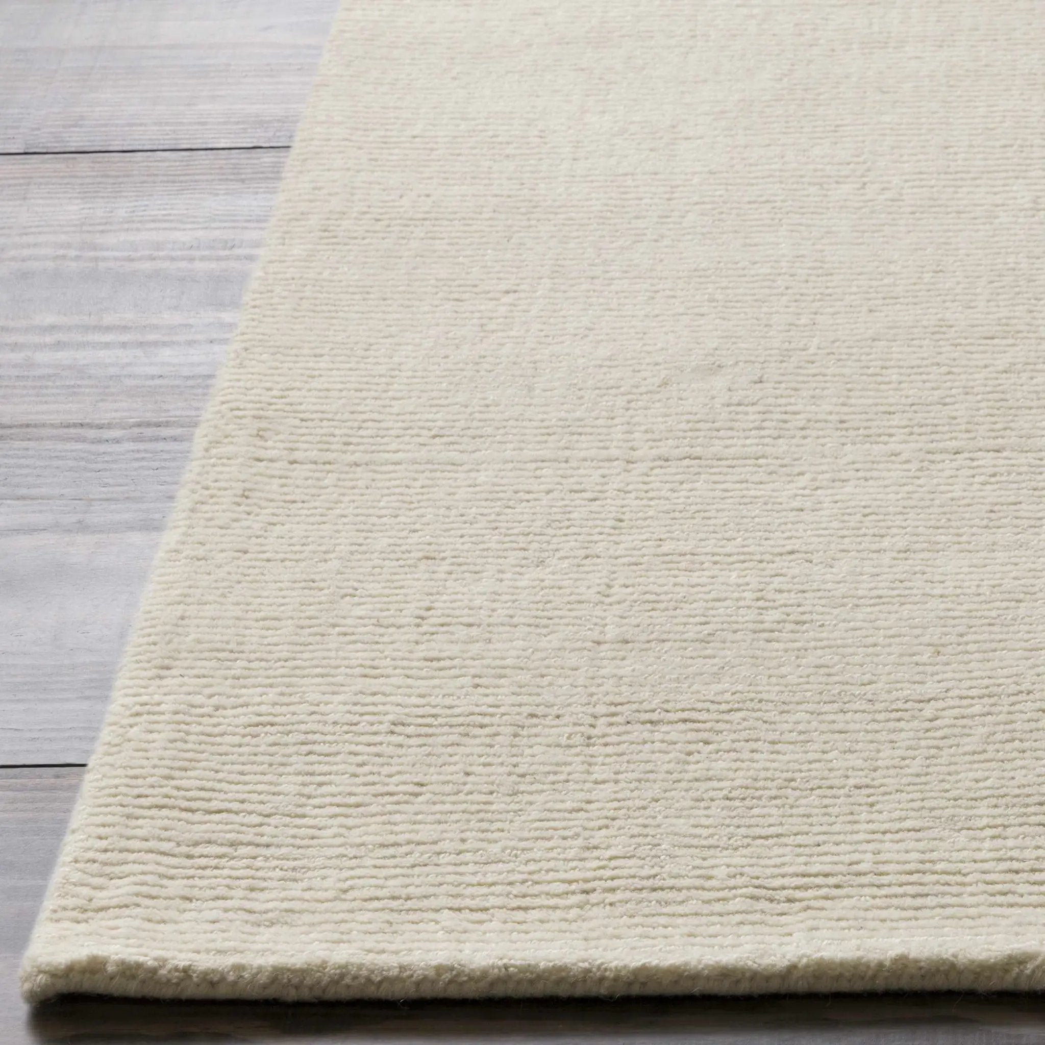 Brockton Solid Light Beige Wool Rug by Boutique Rugs