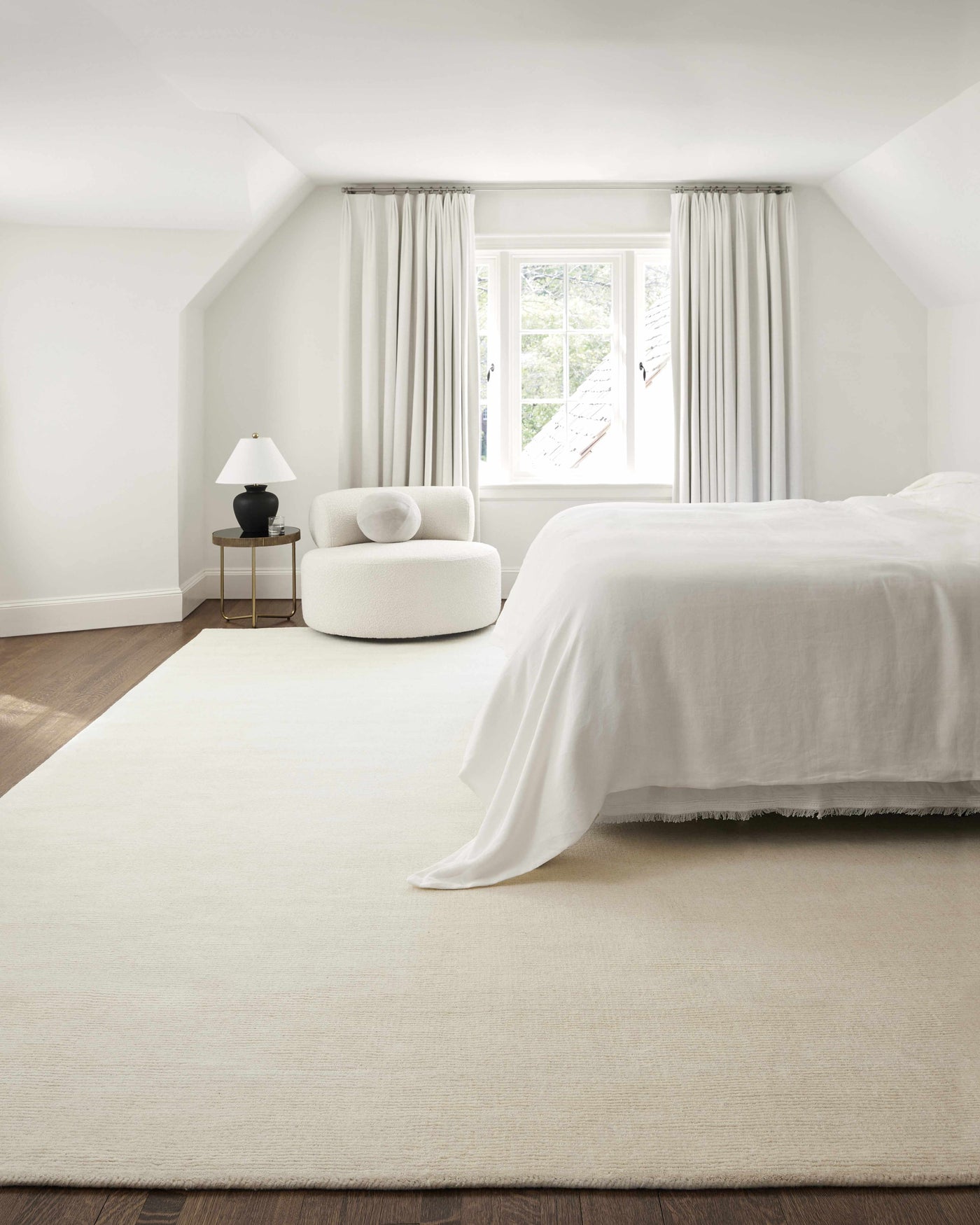 Brockton Solid Light Beige Wool Rug by Boutique Rugs