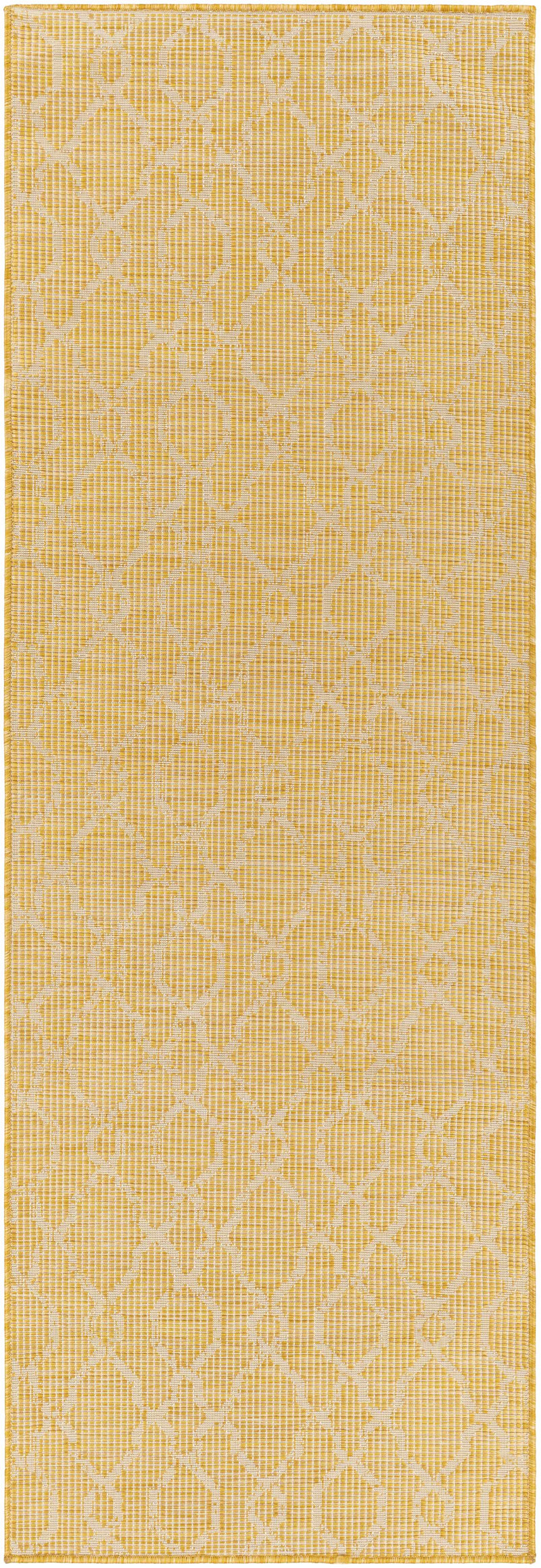 Brocton Yellow Flatweave Outdoor Rug - Clearance by Boutique Rugs