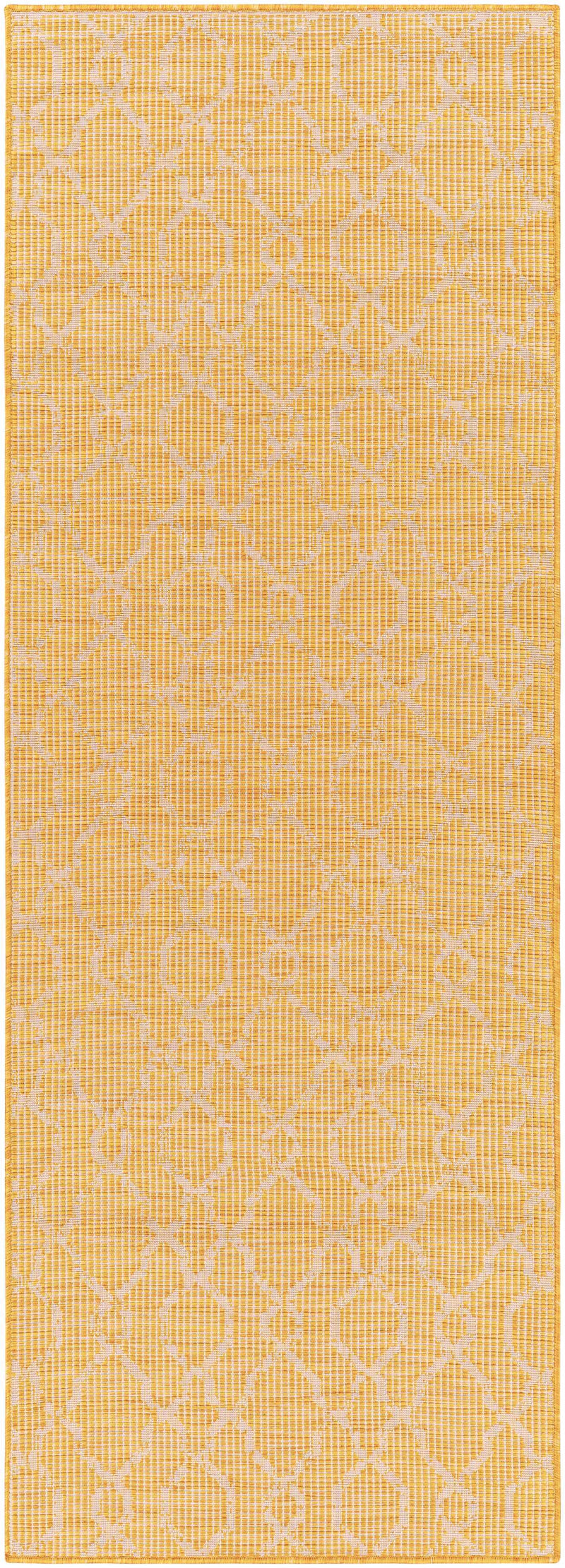 Brocton Yellow Flatweave Outdoor Rug - Clearance by Boutique Rugs