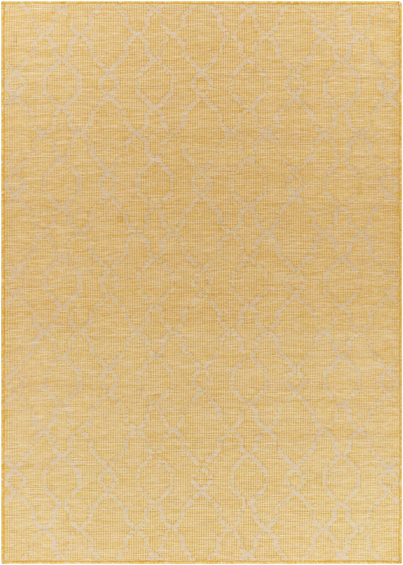 Brocton Yellow Flatweave Outdoor Rug - Clearance by Boutique Rugs