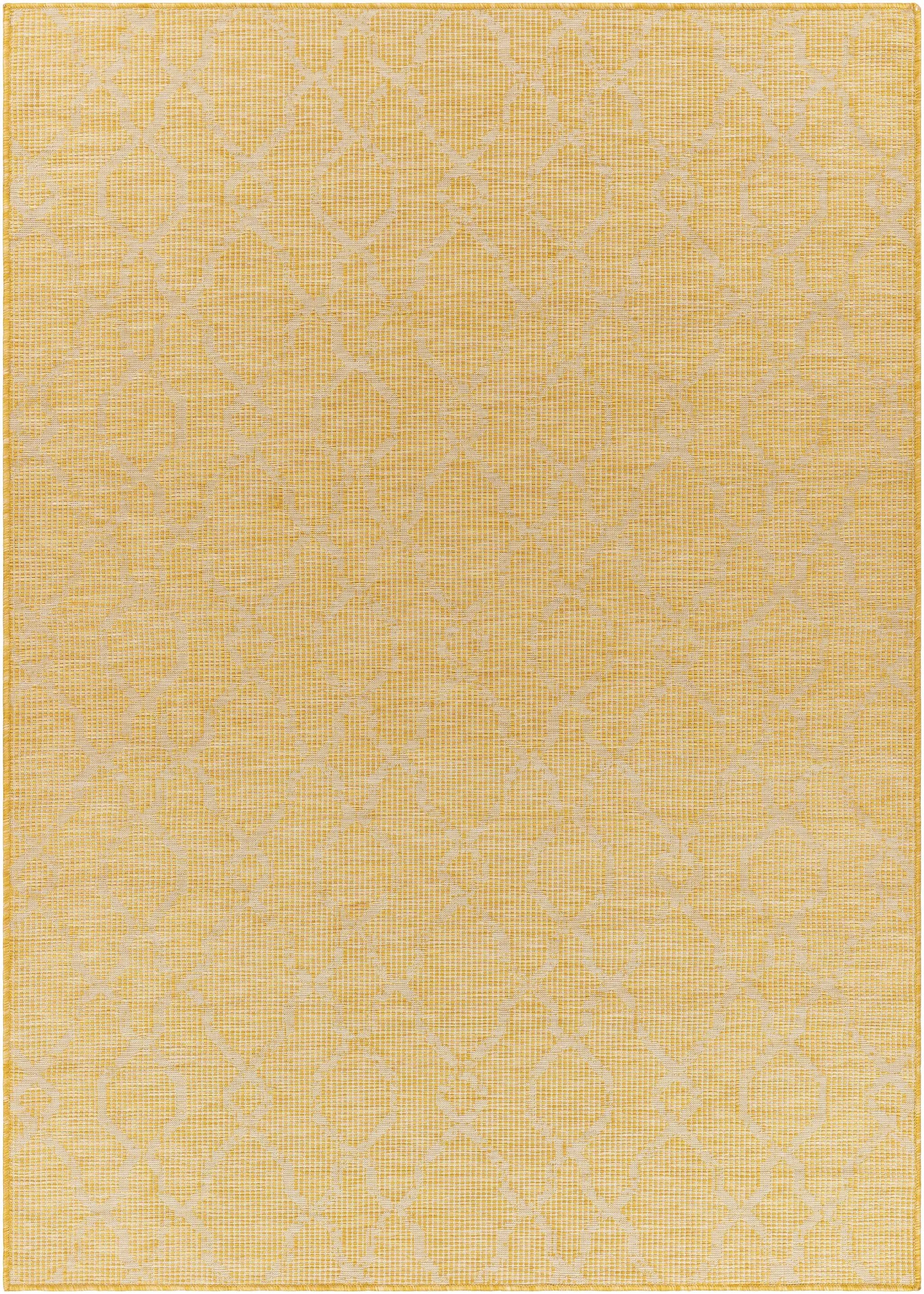 Brocton Yellow Flatweave Outdoor Rug - Clearance by Boutique Rugs