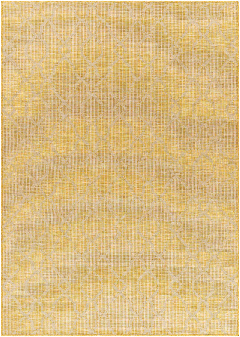 Brocton Yellow Flatweave Outdoor Rug - Clearance by Boutique Rugs