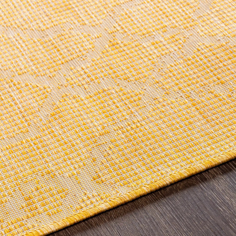 Brocton Yellow Flatweave Outdoor Rug - Clearance by Boutique Rugs