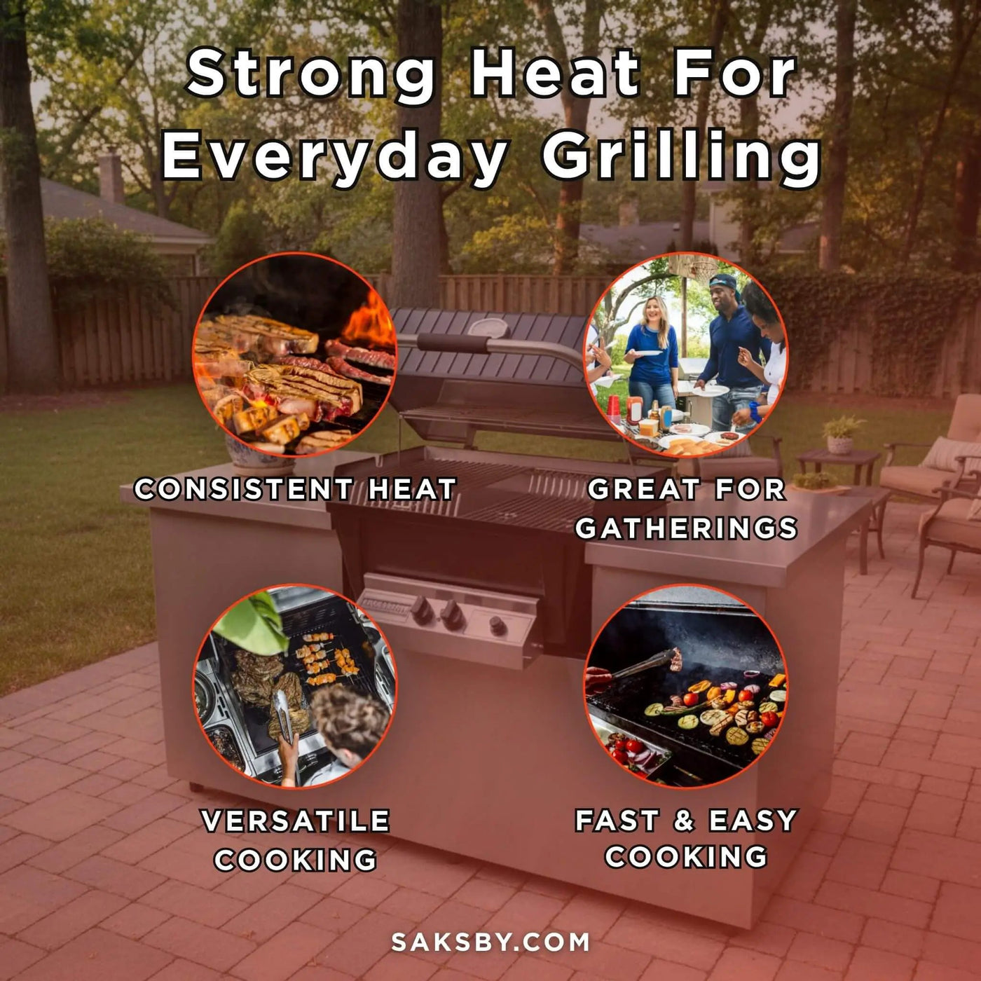 Broilmaster P4X Super Premium Cast Aluminum Gas Grill With Flare Busters (SAK84186) by SAKSBY WHOLESALE