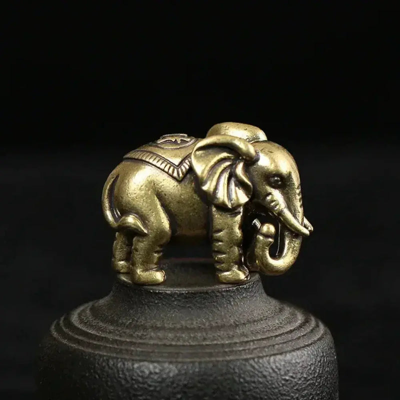 Golden Elephant Figurine Decorative Statue for Elegant Home Decor by House Of Avana