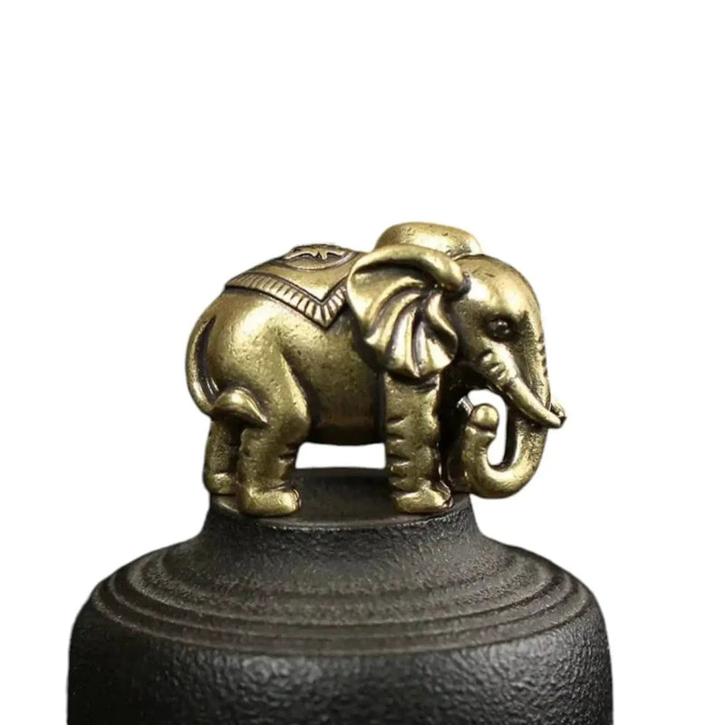 Golden Elephant Figurine Decorative Statue for Elegant Home Decor by House Of Avana