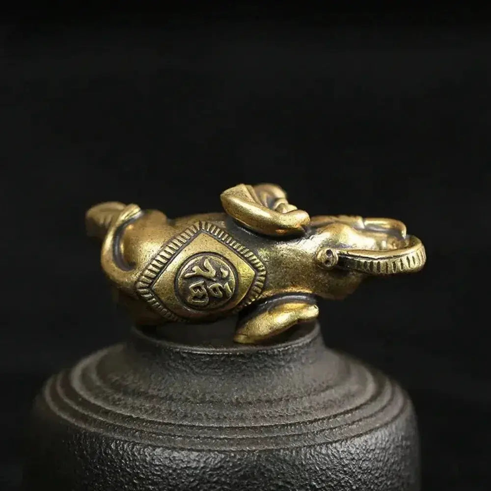 Golden Elephant Figurine Decorative Statue for Elegant Home Decor by House Of Avana