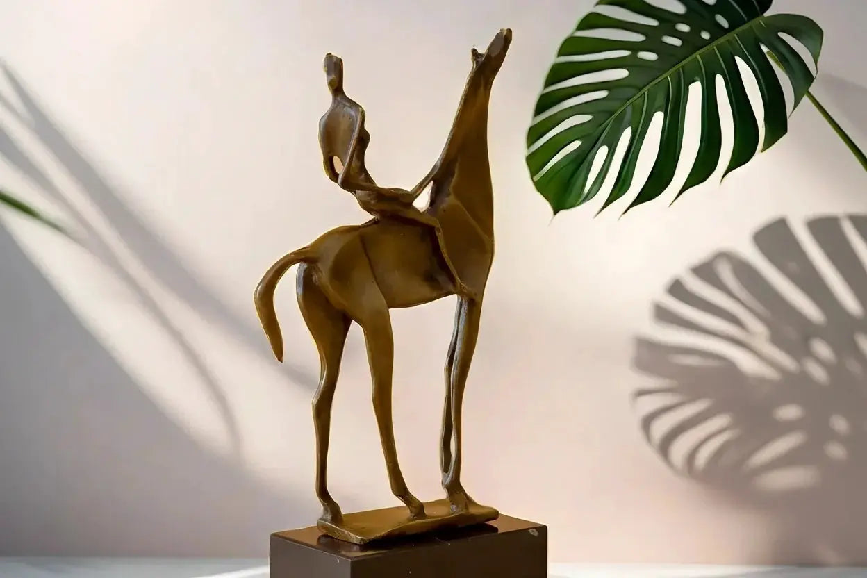Abstract Horse Rider Sculpture Decorative Statue by House Of Avana