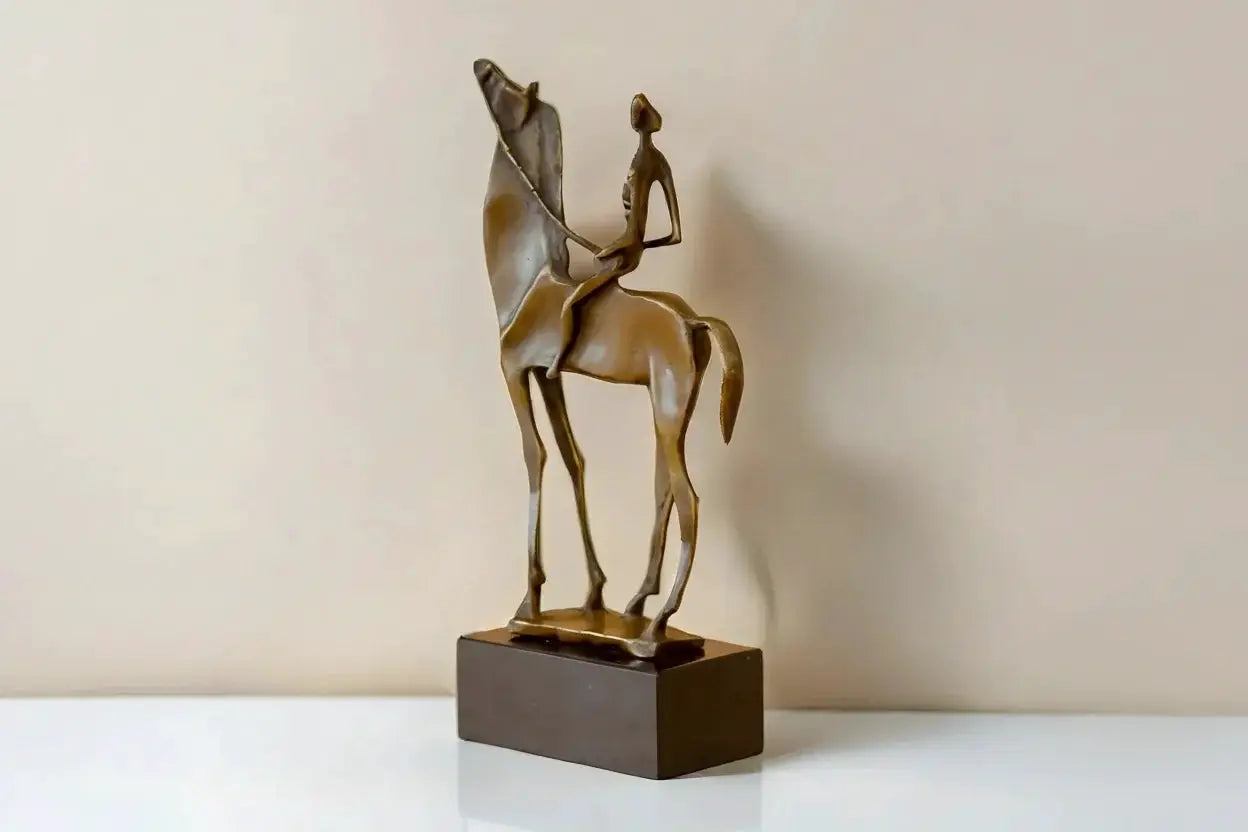 Abstract Horse Rider Sculpture Decorative Statue by House Of Avana
