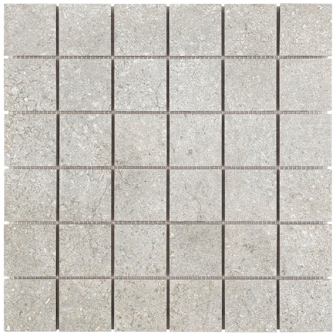 Brooklyn Cemento Argent Honed 2x2 Concrete Look Porcelain Mosaics 12x12 mosaic sheet