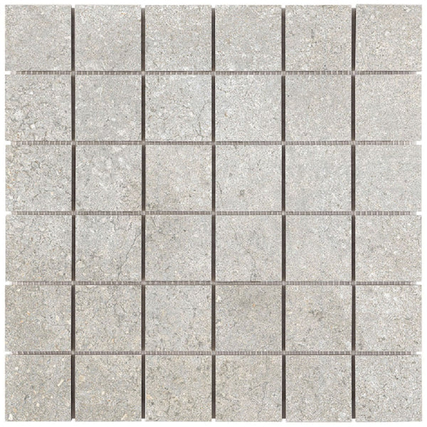 Brooklyn Cemento Argent Honed 2x2 Concrete Look Porcelain Mosaics 12x12