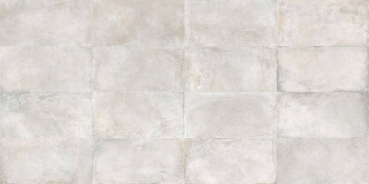 Brooklyn Cemento Argent Honed Concrete Look Porcelain Tiles 24x48, several pieces laid together