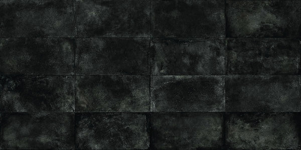 Brooklyn Cemento Black Honed Concrete Look Porcelain Tiles 24x24, several pieces laid together