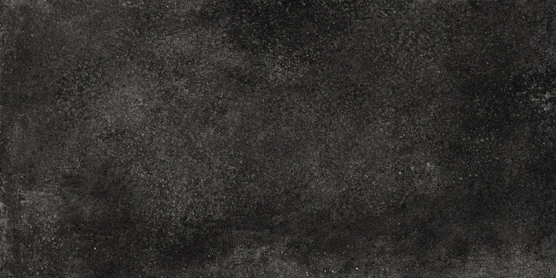Brooklyn Cemento Black Honed Concrete Look Porcelain Tiles 24x48 close up