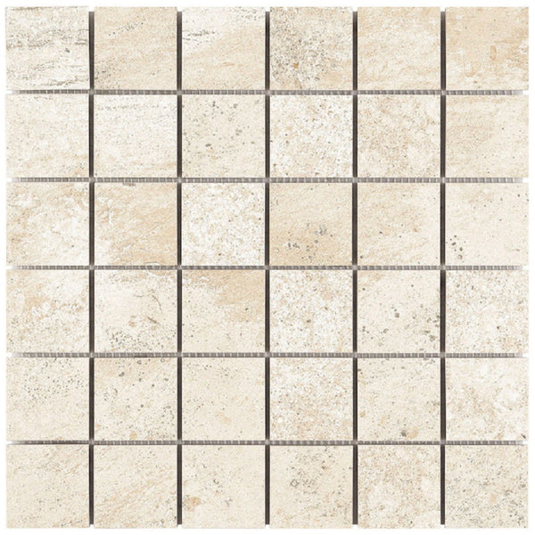 Brooklyn Cemento Sand Honed 2x2 Concrete Look Porcelain Mosaics 12x12