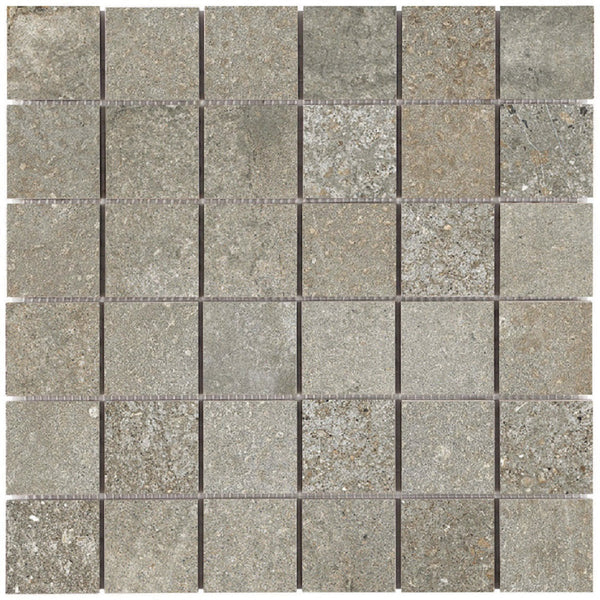Brooklyn Cemento Toupe Honed 2x2 Concrete Look Porcelain Mosaics 12x12