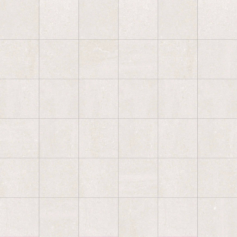Brooklyn Ivory Mosaic A Stone Look Porcelain Mosaics 12x12 by landmarkceramics