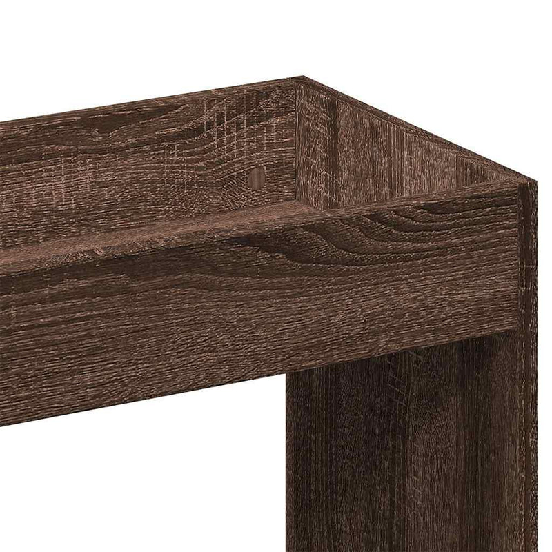 Brown Oak Highboard Cabinet with Modern Design by House Of Avana