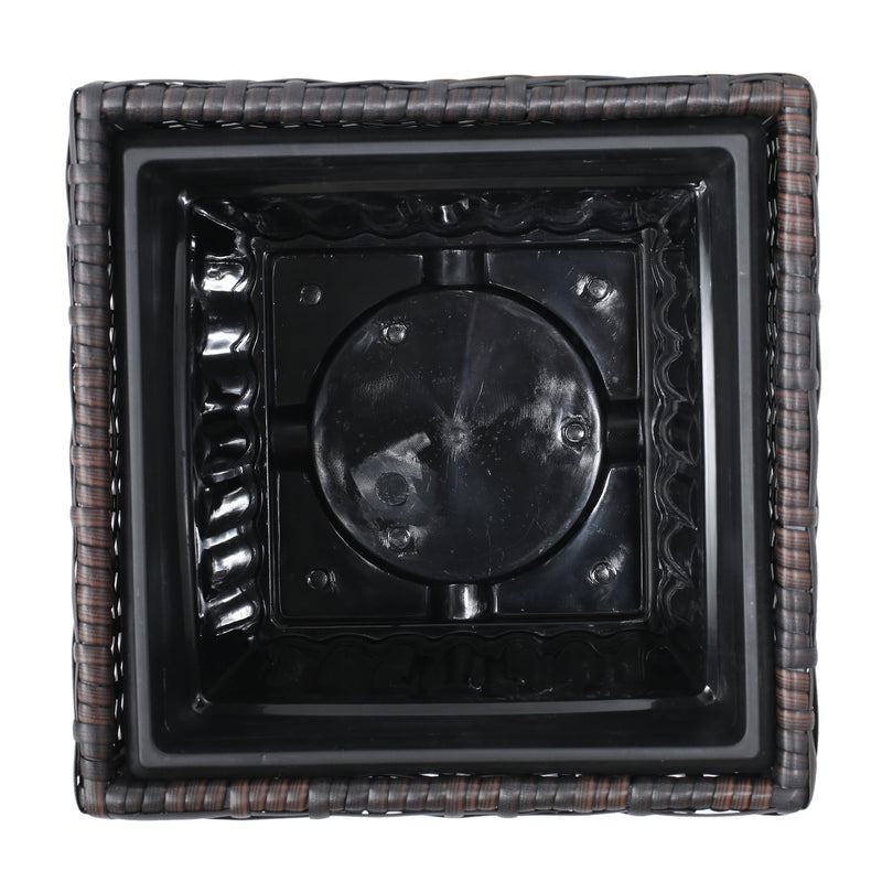 Brown Rattan Flower Pot Set with Iron Frame - Brown, photo 9 of 11