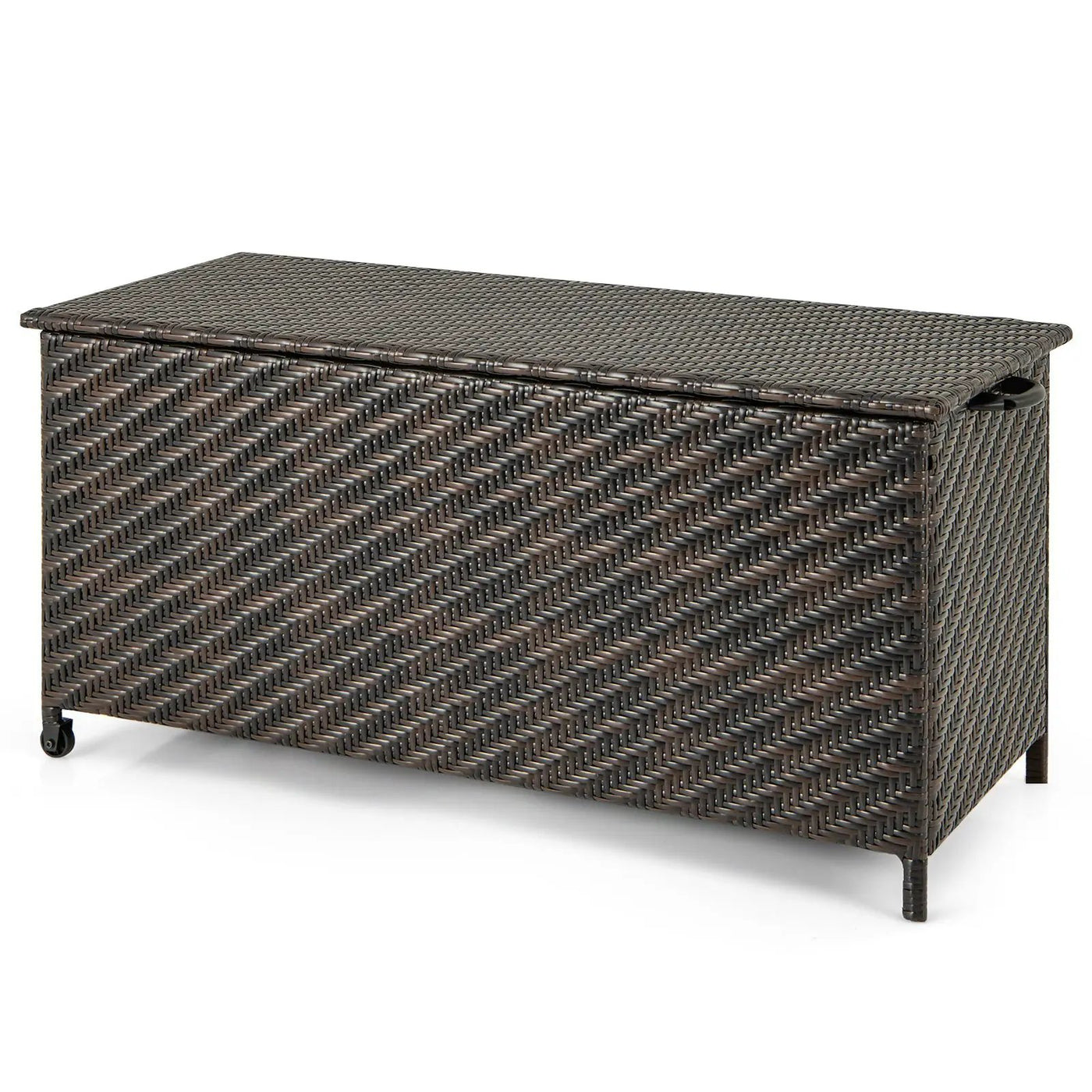 85 Gallon Outdoor Storage Box with Removable Liner and Universal Wheels by DirectDeals