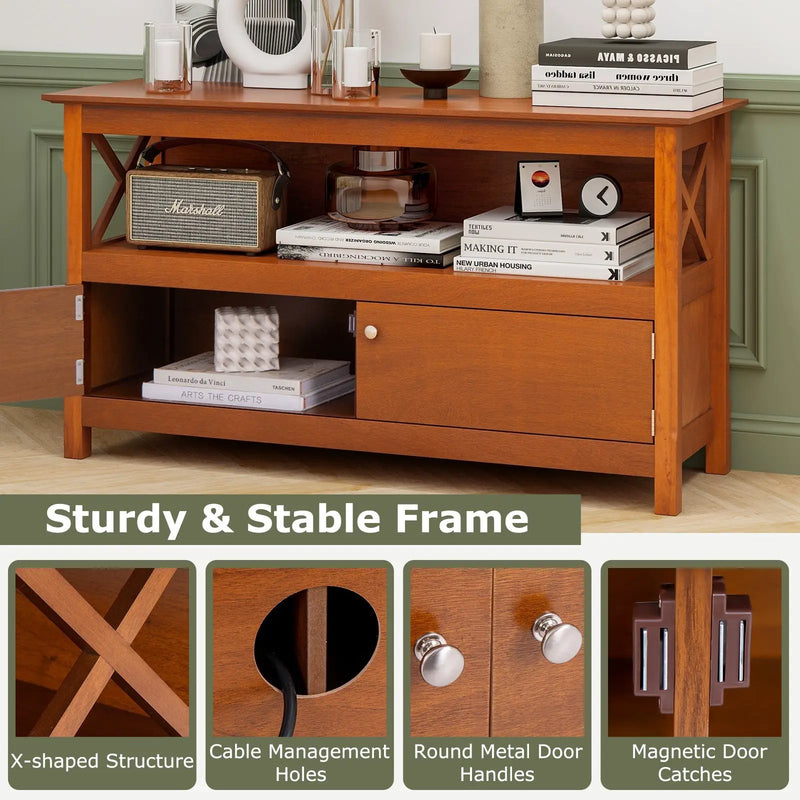 44 Inch Wooden Storage Cabinet TV Stand by DirectDeals