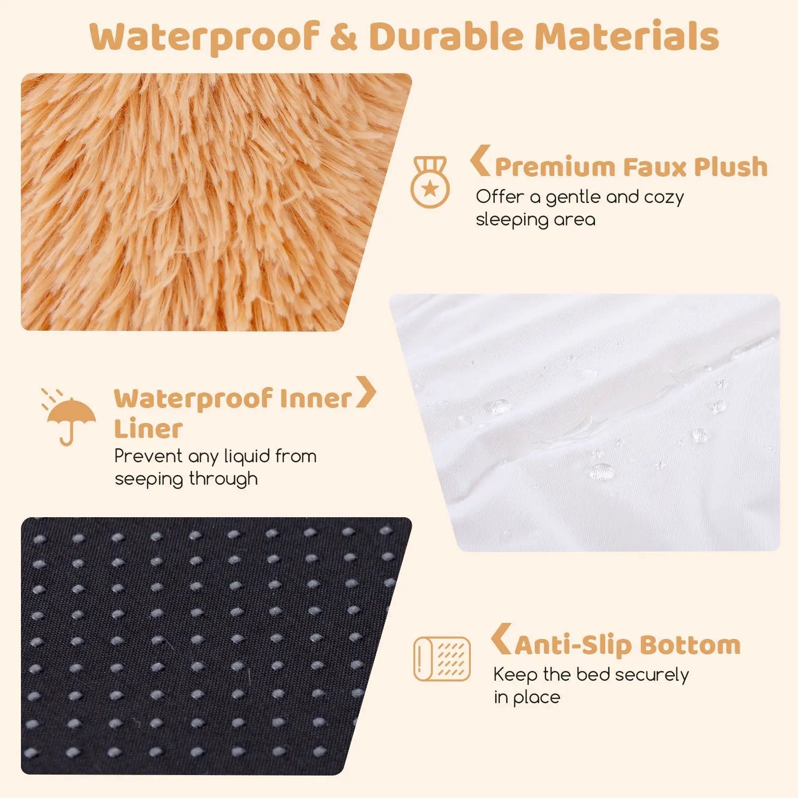 Washable Fluffy Human Dog Bed with Soft Blanket and Plump Pillow by DirectDeals