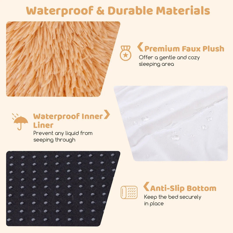 Washable Fluffy Human Dog Bed with Soft Blanket and Plump Pillow by DirectDeals