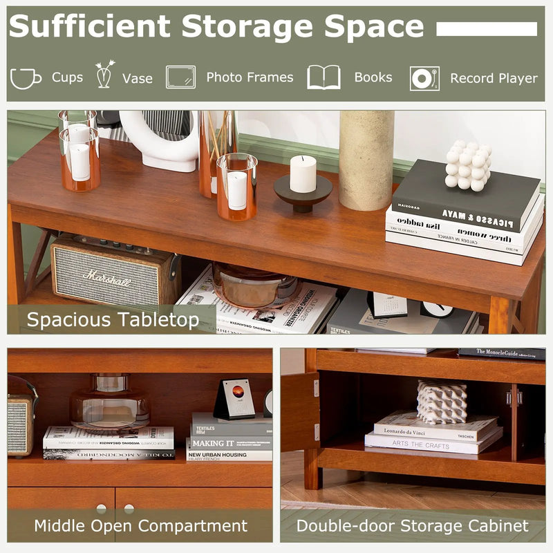 44 Inch Wooden Storage Cabinet TV Stand by DirectDeals