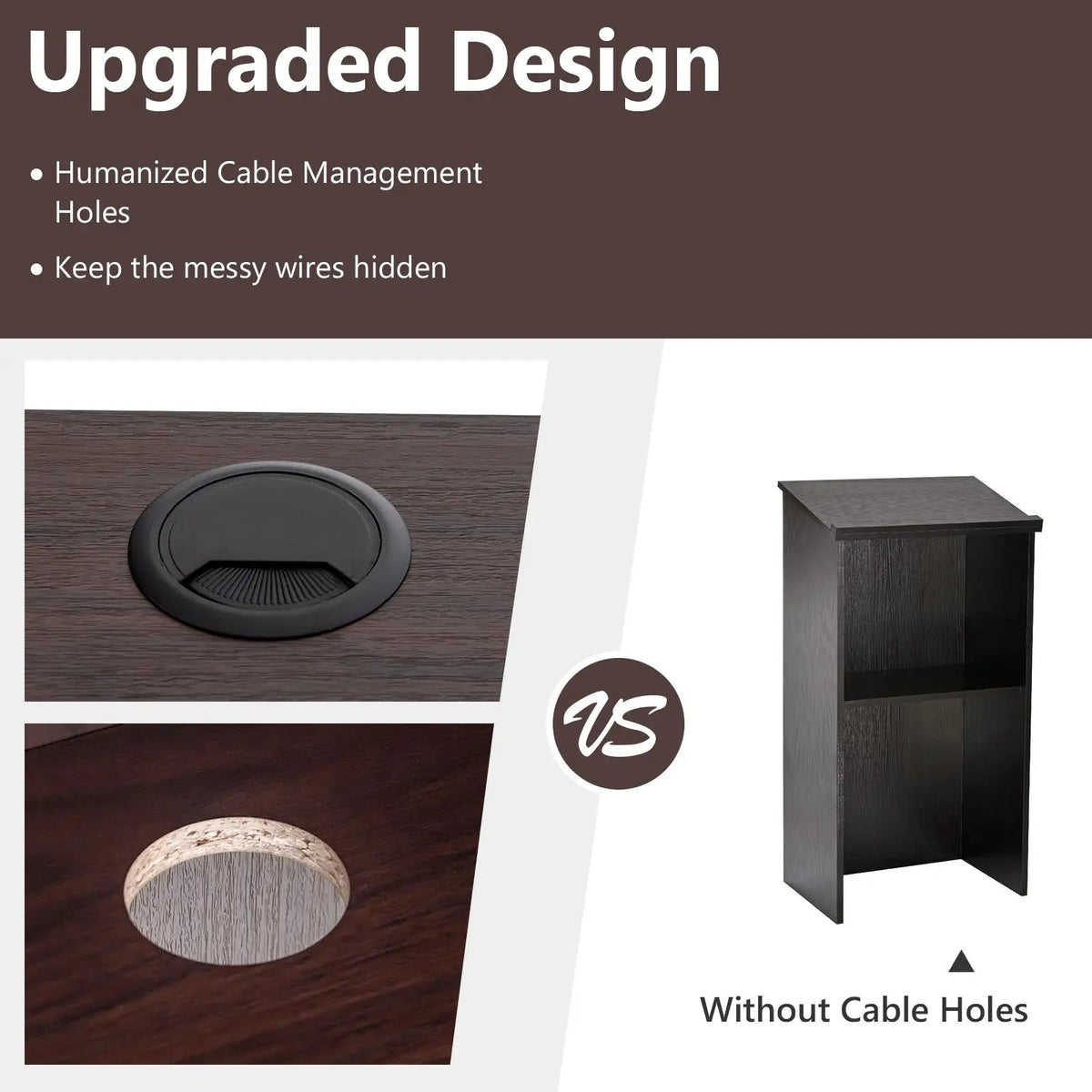 Wooden Floor Standing Podium Speaking Lectern by DirectDeals