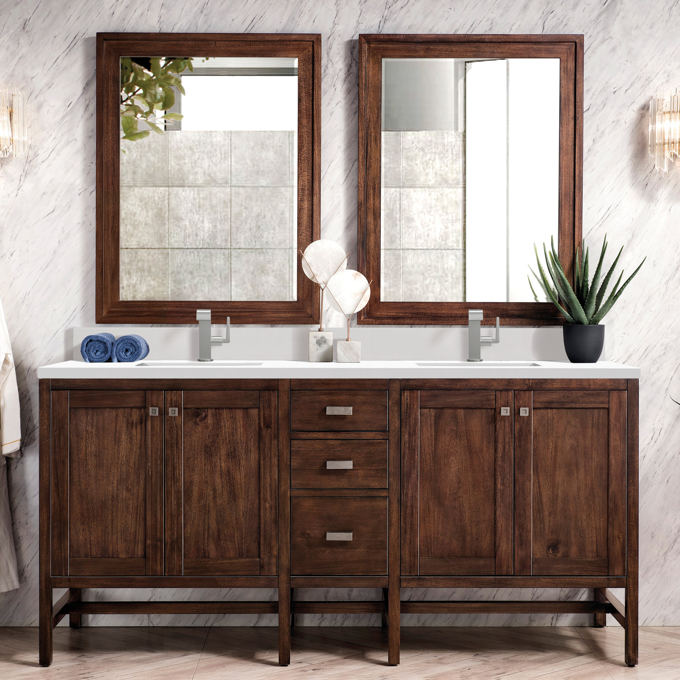 James Martin Addison 72" Double Bathroom Vanity, Mid-Century Acacia, view 23