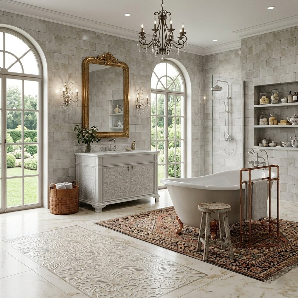 Brushed Aluminum Baroque Bathroom Vanities 47 1/2x21 1/2 Cabinet Vanities Vanities — 3