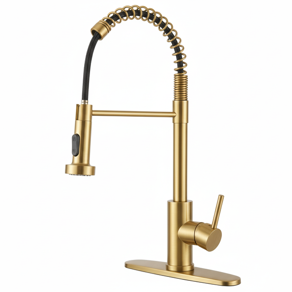 Brushed Nickel Kitchen Faucet with Pull Down Sprayer, photo 2 of 10