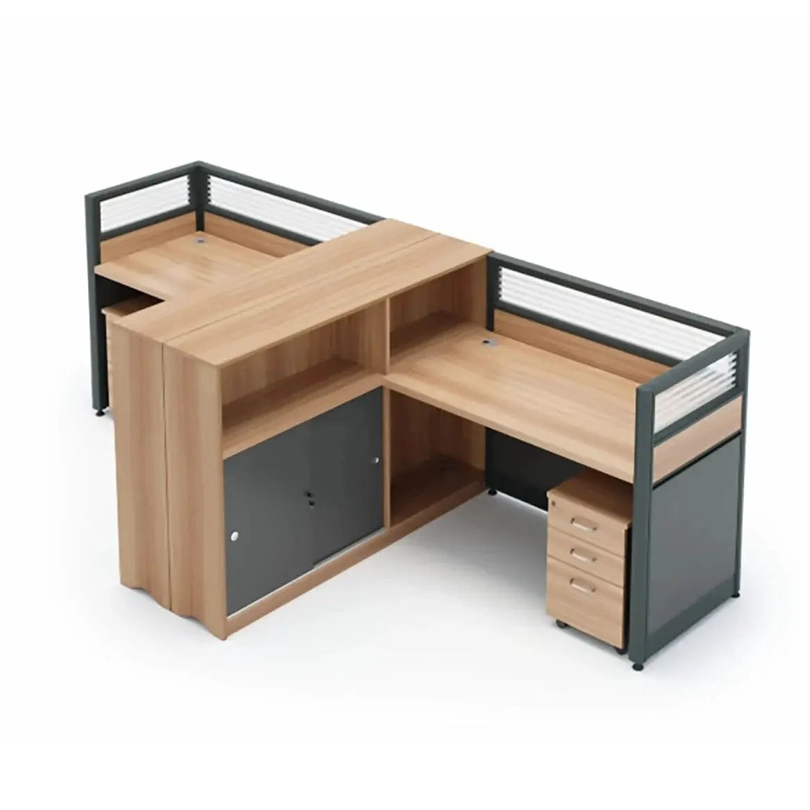 Orlian · L-Shaped Cubicle Workstation by Arc Grove