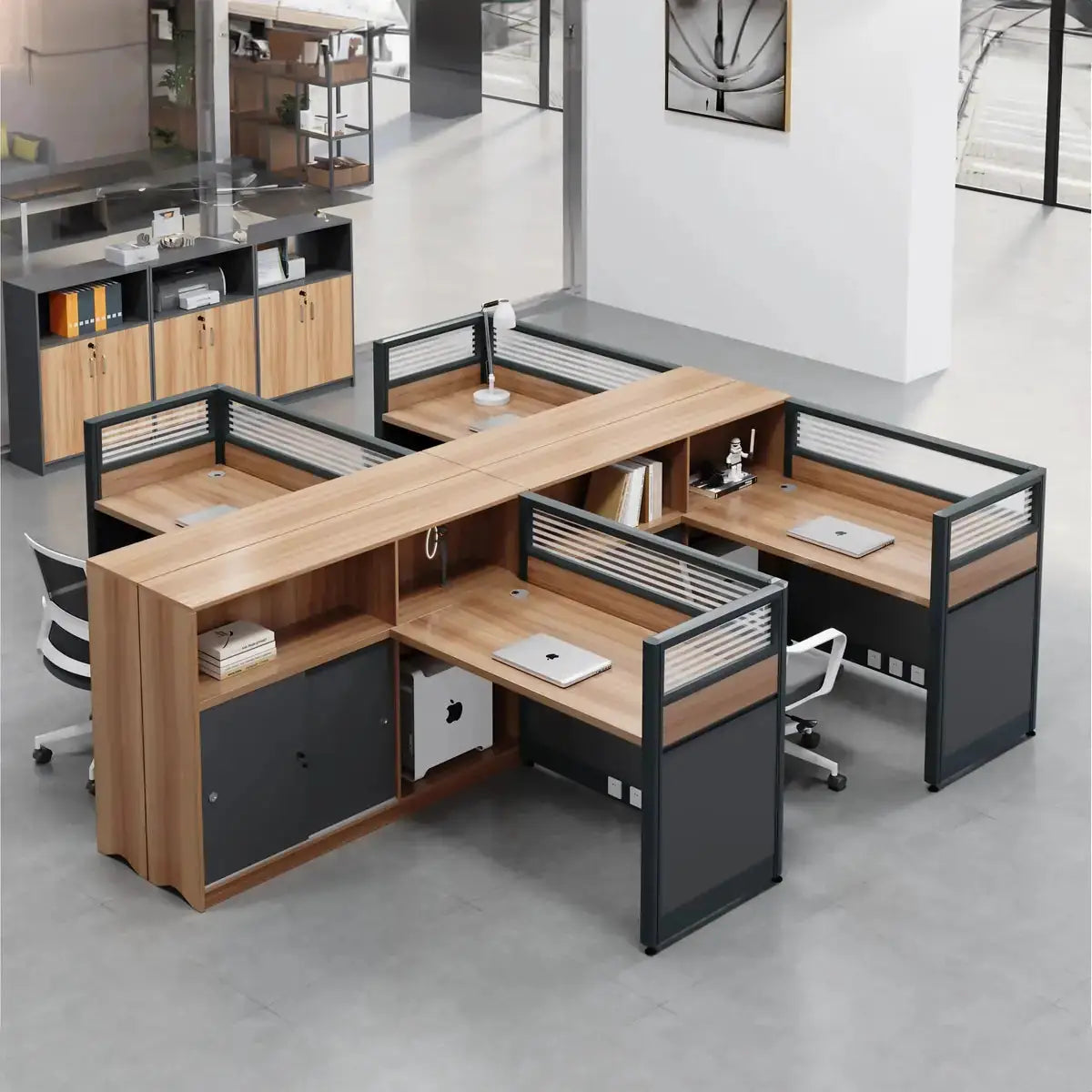 Orlian · L-Shaped Cubicle Workstation by Arc Grove