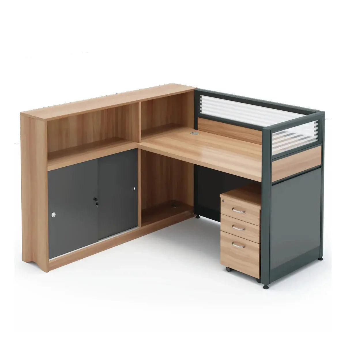 Orlian · L-Shaped Cubicle Workstation by Arc Grove