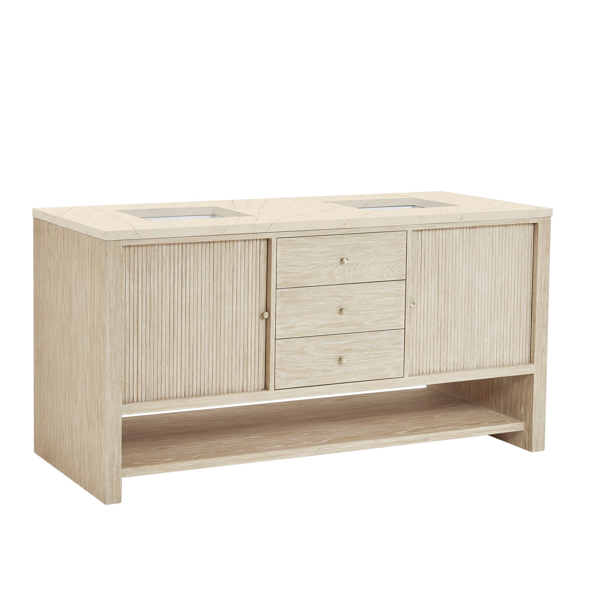 James Martin Marigot 72" Double Bathroom Vanity, Sunwashed Oak by James Martin
