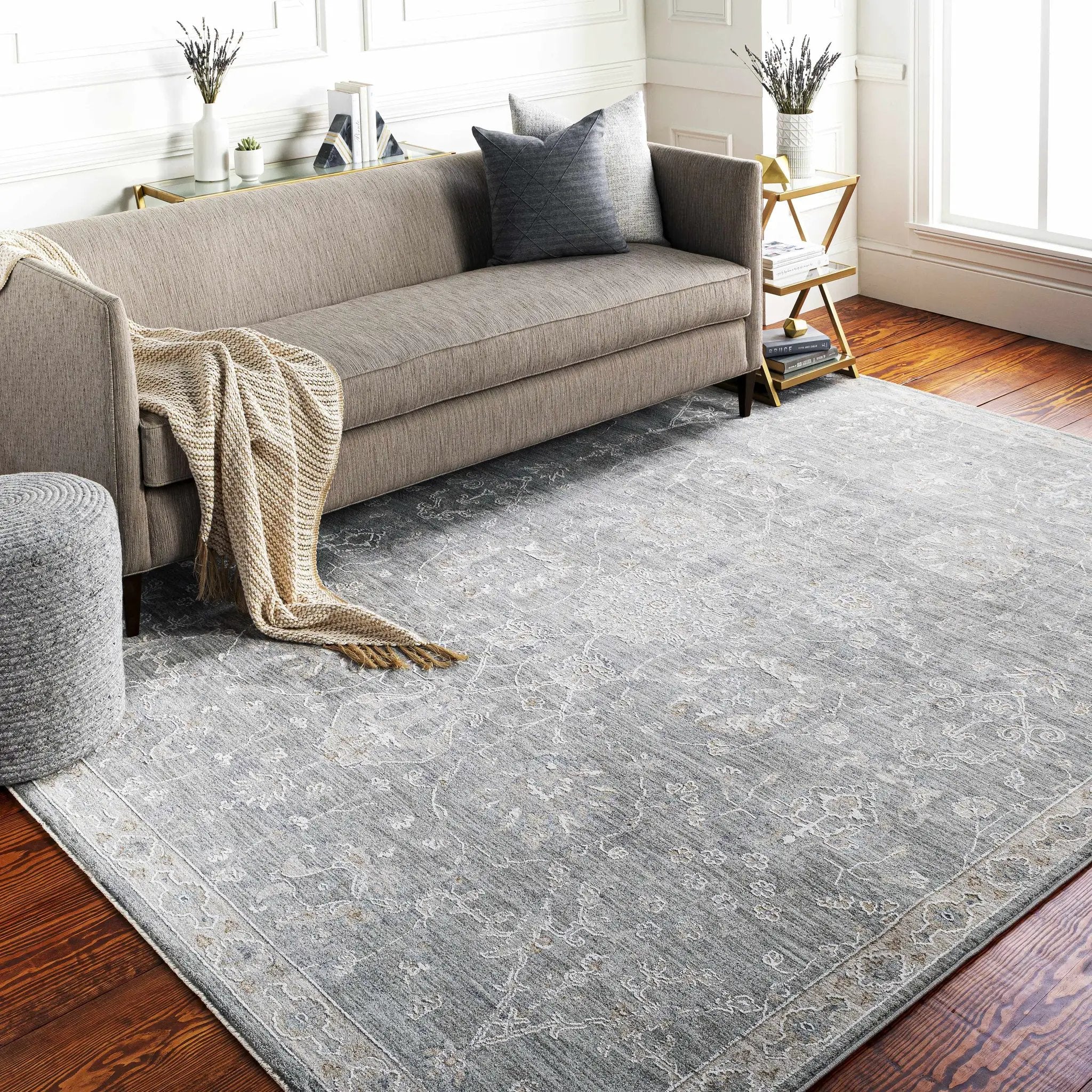 Monterey Gray Thick Luxe Persian Rug by Boutique Rugs