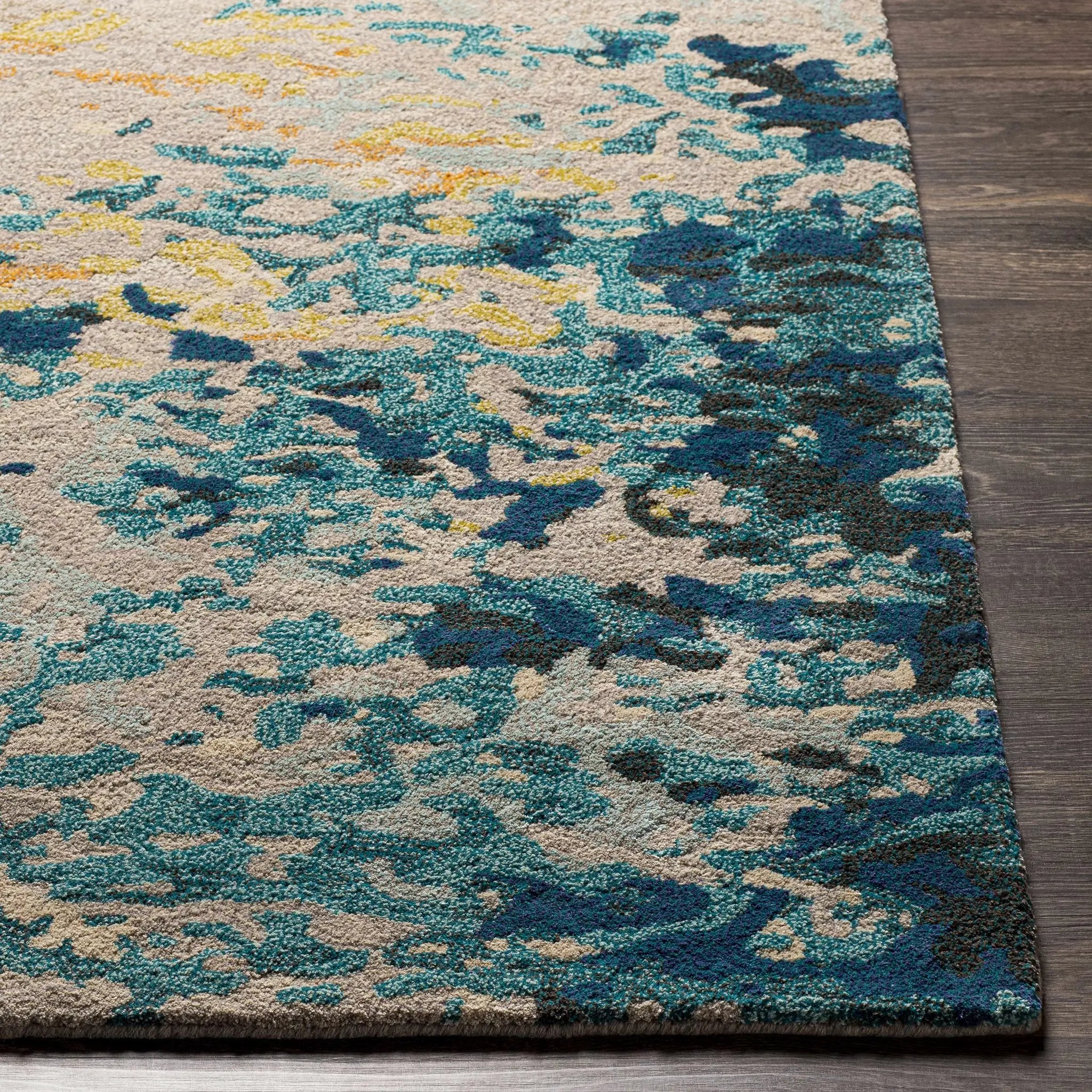 Bualan Stone Pattern Wool Blend Rug - Clearance by Boutique Rugs
