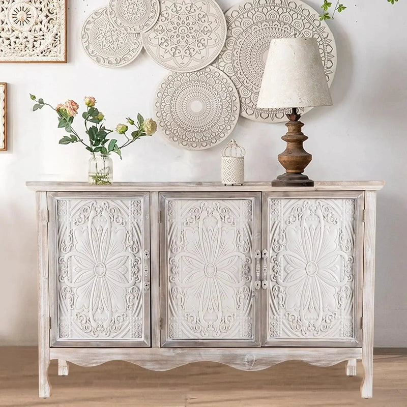 Buffet Cabinet - Vintage Wood Two-Door by House Of Avana