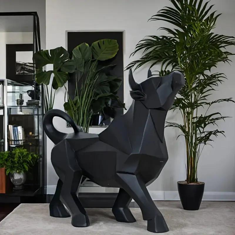 Bull Sculpture - Abstract Gold by House Of Avana